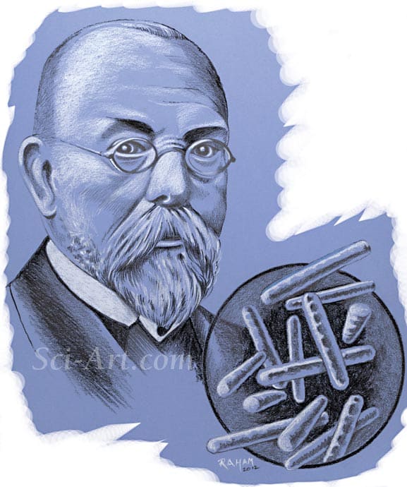 Robert Koch & TB bacilli by R. Gary Raham 