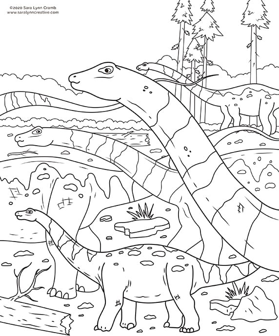 Supersaurus Herd by Sara Cramb 