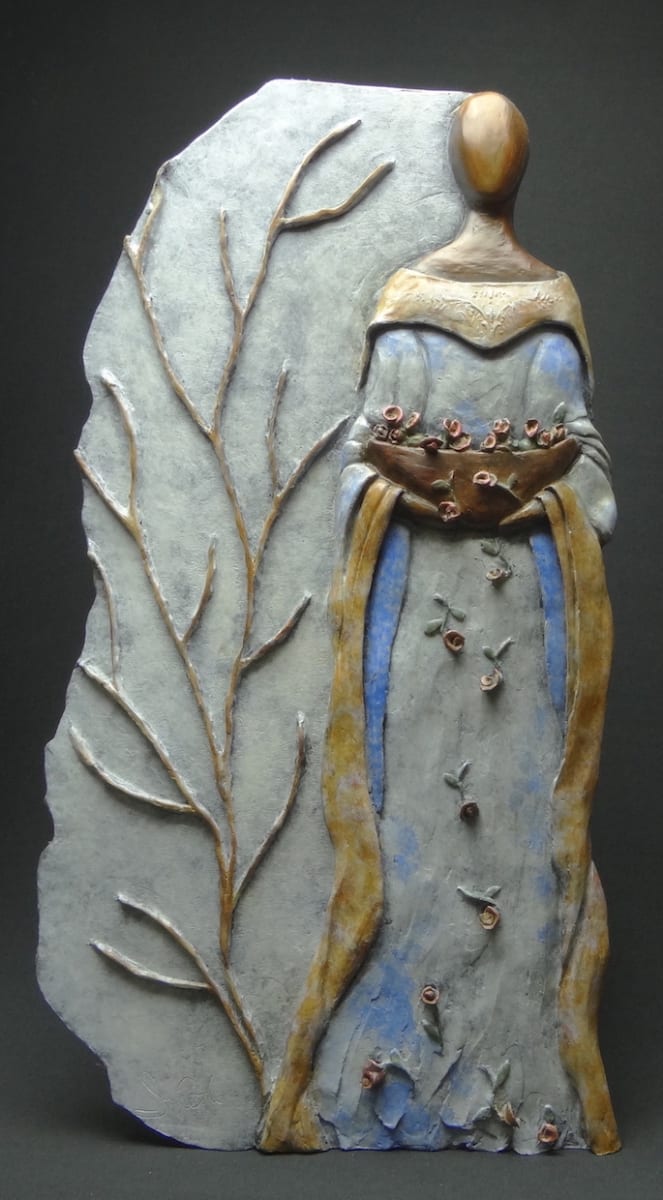 The Gatherer by Louise Cutler  Image: Bronze Relief