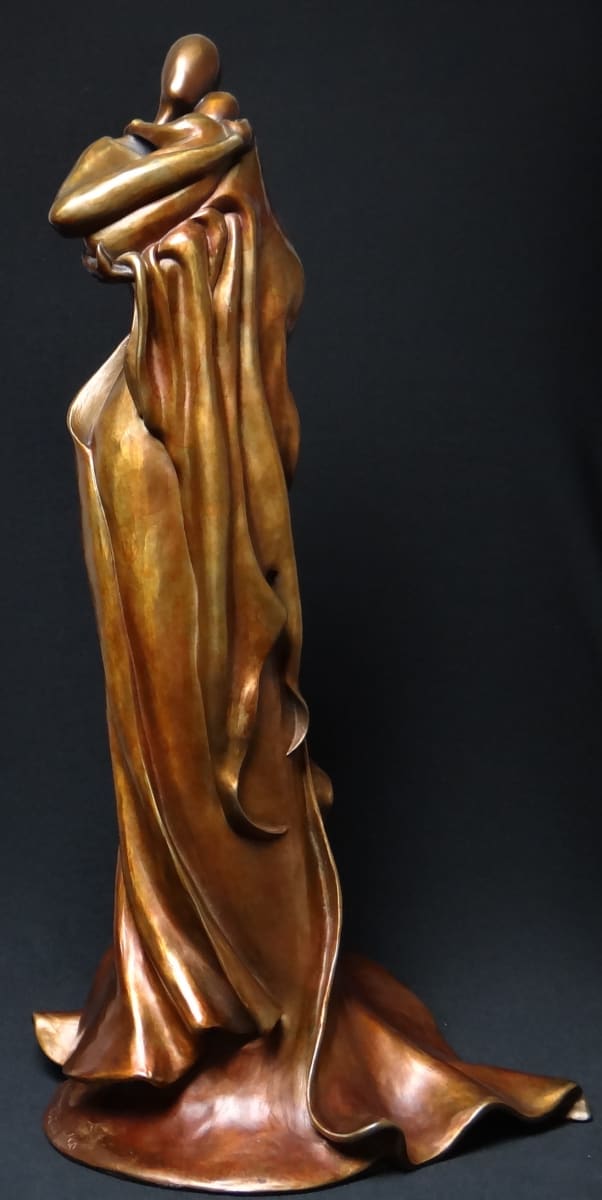 Mother's Love, bronze patina by Louise Cutler 