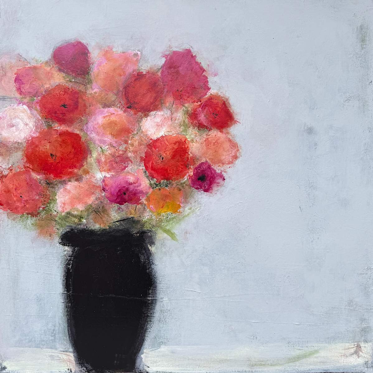Messy Floral in a Black Vase by Nicole Cromwell, Image 2.