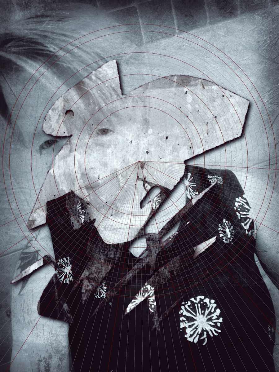 Am I The Target by Susan Detroy  Image: “Am I The Target” evolves from the work created in early 2025, partly in response to the governmental changes in the US. She also takes her place in the oeuvre of works developed from my ten year self portrait series in the catalogue of images within the “Portrait of a Woman “ project and is part of a group created at the beginning of 2025. The pieces reflect the imapct of living in the US as the political climate disrupts our daily lives.  Created as digital image using my aging face, the piece conveys the female aging experience in all its glory, strength and despair. The work in the project is available as canvas, paper, metal, collaged assemblages and mixed media pieces. The imagery travels along a range of quiet and contemplative to bold and loud. 