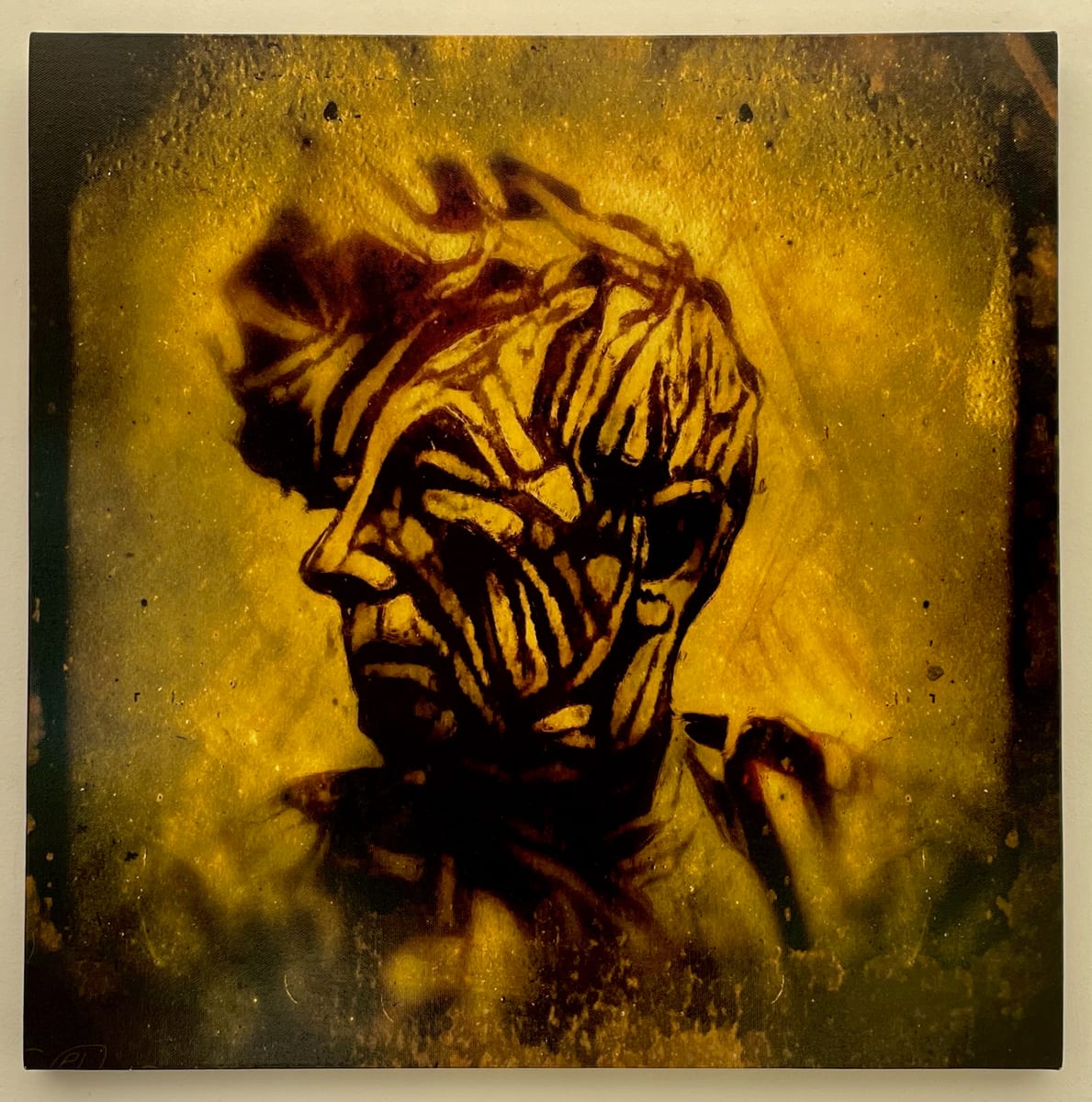 Warrior 20x20 by Susan Detroy  Image: "Warrior” is one creation in an expansive project that emerged from my personal journey in aging. In addition to the themes from the larger project, "Warrior" expands our concepts of a woman and our power as female. This image is available in the "Evolutions" series on canvas and as a sculptural assemblage 
The project began in 2016 and continues with artworks currently . This piece uses my technique of using my self portrait melded with a landscape of a beloved bird refuge where I find serenity and solace. 
“Portrait of a Woman” is a n extensive project encompassing artworks in multiple media.  
The origin of the project grew from my personal journey in aging. Pieces incorporate my face with natural elements. 
After six years now the pieces in this collection include canvas, metal and paper prints as well as a few small experimentations. 