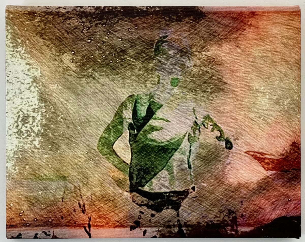 Born of Fire by Susan Detroy  Image: “Born on Fire” is one creation in an expansive project that emerged from my personal journey in aging. As an early piece it includes earlier images of myself. In addition to the themes of the larger project, "Woman on Fire" included themes of change, emergence and unknown futures.  
The project began in 2016 and continues with artworks currently . This piece uses my technique of using my self portrait melded with a landscape of a beloved bird refuge where I find serenity and solace. 
“Portrait of a Woman” is a n extensive project encompassing artworks in multiple media.  
The origin of the project grew from my personal journey in aging. Pieces incorporate my face with natural elements. 
After six years now the pieces in this collection include canvas, metal and paper prints as well as a few small experimentations. 