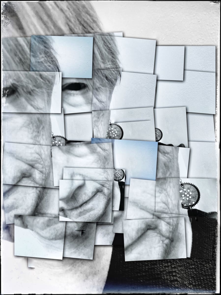 Not Built Like That - Small Print by Susan Detroy  Image: “Not Built Like That” is part of the “Portrait of a Woman” project and has an interesting origin story. She was created as a result of an online art challenge. I was making Art Works in response to music. This piece was created while listening to the song by Curtis Salgado entitled “I’m not made that way“. The song and the self portrait intertwine to exemplify ideas of who we are and what we believe as we construct our inner moral compass. 