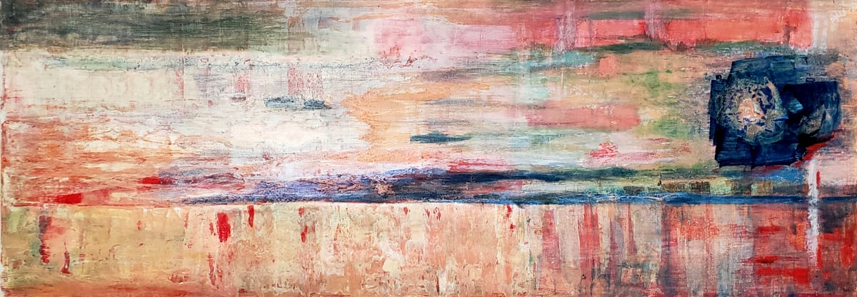 Blue Sun Setting by SP Estes    (aka Scotti Susan)  Image: abstract of a sunset