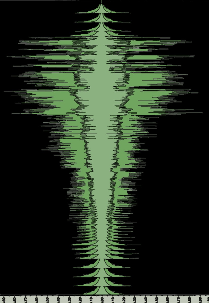 From Trunk to Twig by SP Estes  Image: Visualized sound wave trunk and twig
