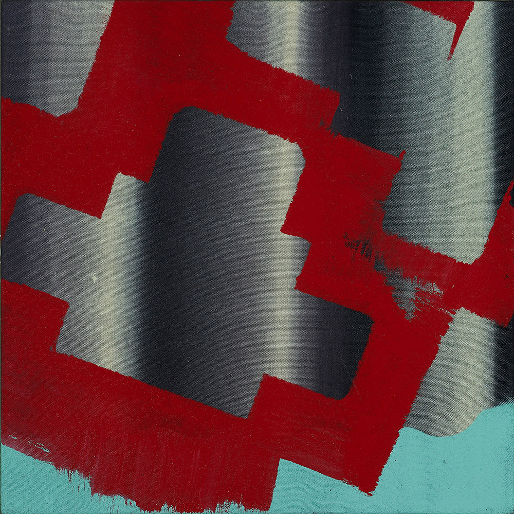 deconstructed boxes by Heather Lewis  Image: Box shapes and metallic cylinders. Industrial objects creating images of industry.