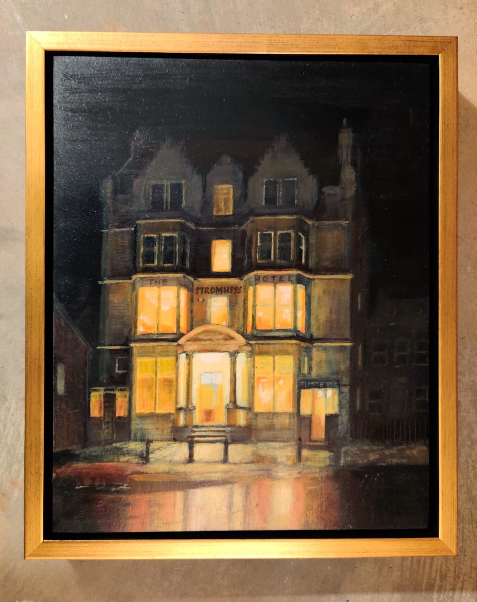 Hotel, Orkney by Heather Lewis  Image: Seen from a cold, rainy quayside, this glowing hotel is a beacon of warmth and cheer. 