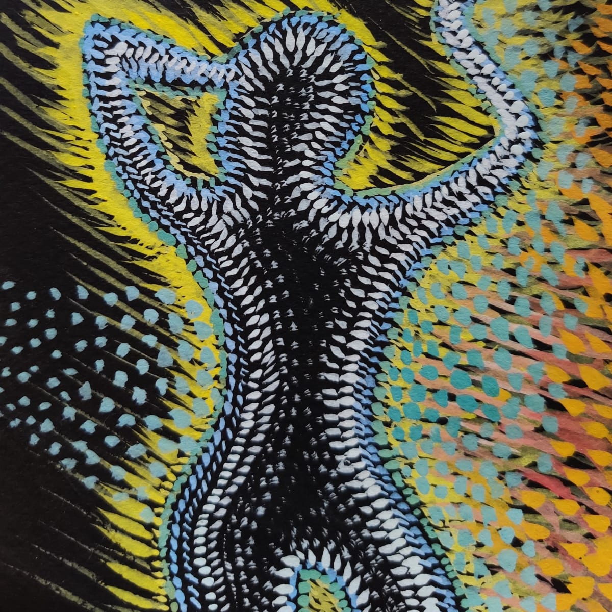 wild body by Heather Lewis  Image: A figure, surrounded by glowing energy. 