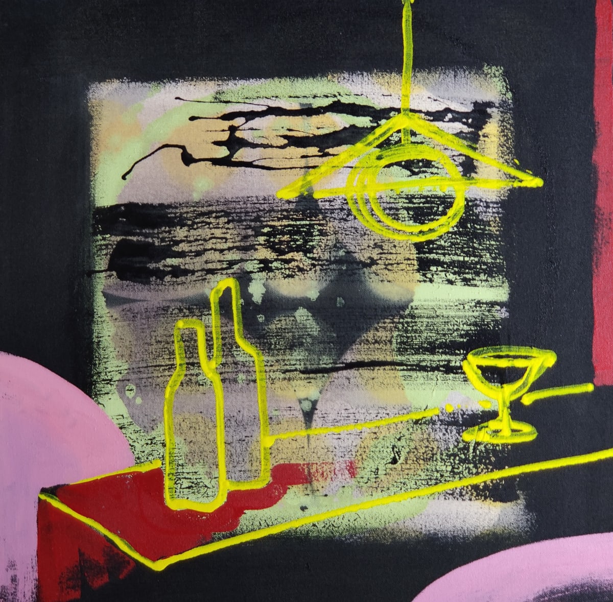 Dexter's lounge by Heather Lewis  Image: After Dexter Dalwood - conceptual reality, full of clues.