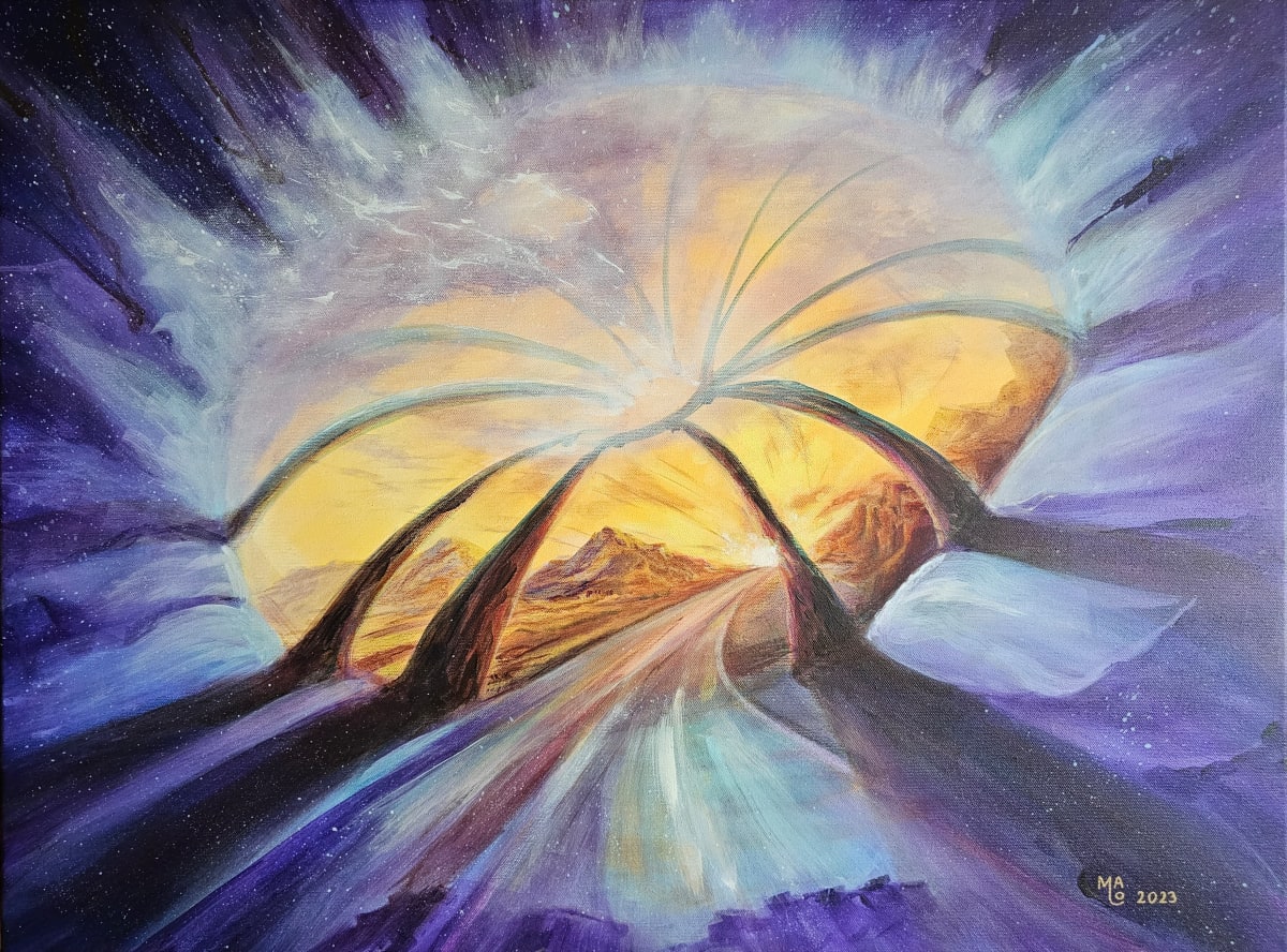 THROUGH THE FLOWER / DURCH DIE BLUME by MaLo Magic Blue - Mario Lorenz 