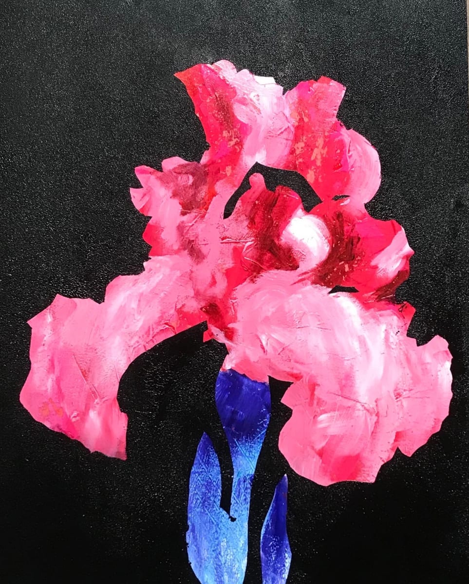 Red Iris by CLARK W FOBES 