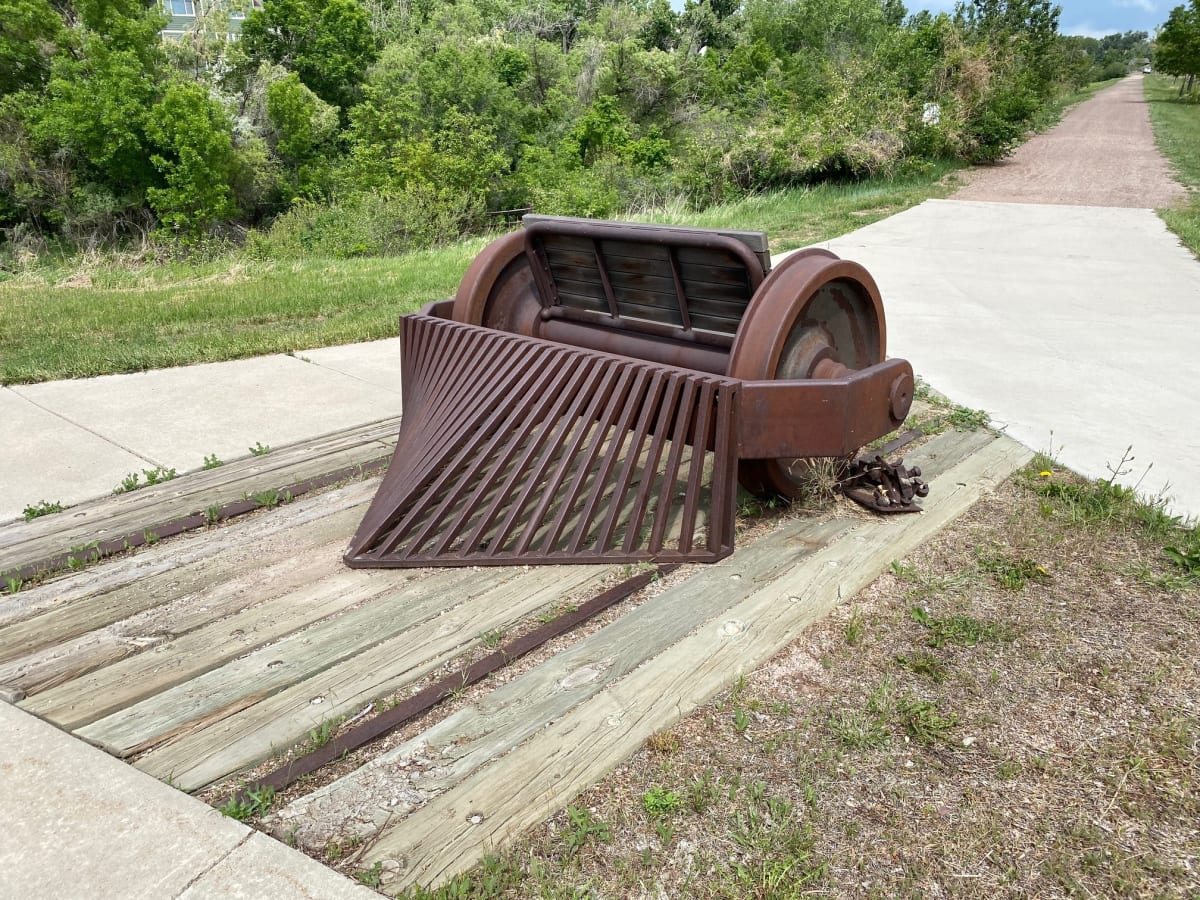 Railroad Spur Bench by H. William Woodcock  Image: "Railroad Spur Bench" by H. William Woodcock, date unknown (back side)