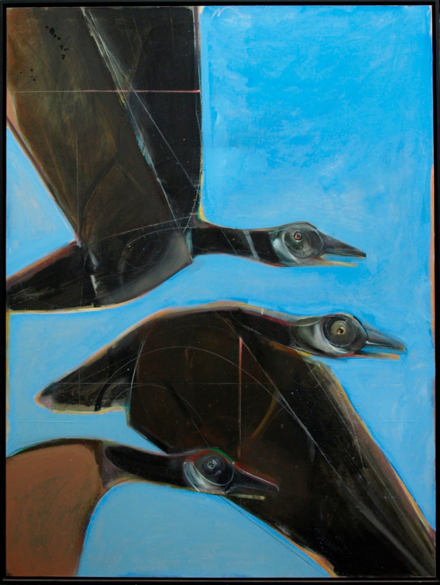 Untitled - geese by Craig Marshall Smith  Image: "Untitled," painting of geese by Craig Marshall Smith, 2001