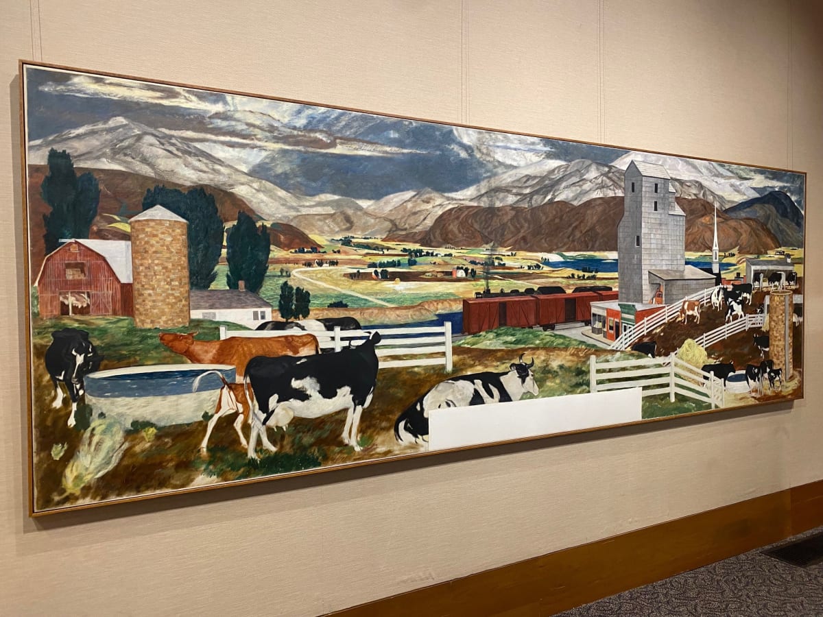 North Platte Country Against The Mountains by John H. Fraser  Image: "North Platte Country Against the Mountains," painted mural by John H. Fraser, 1940