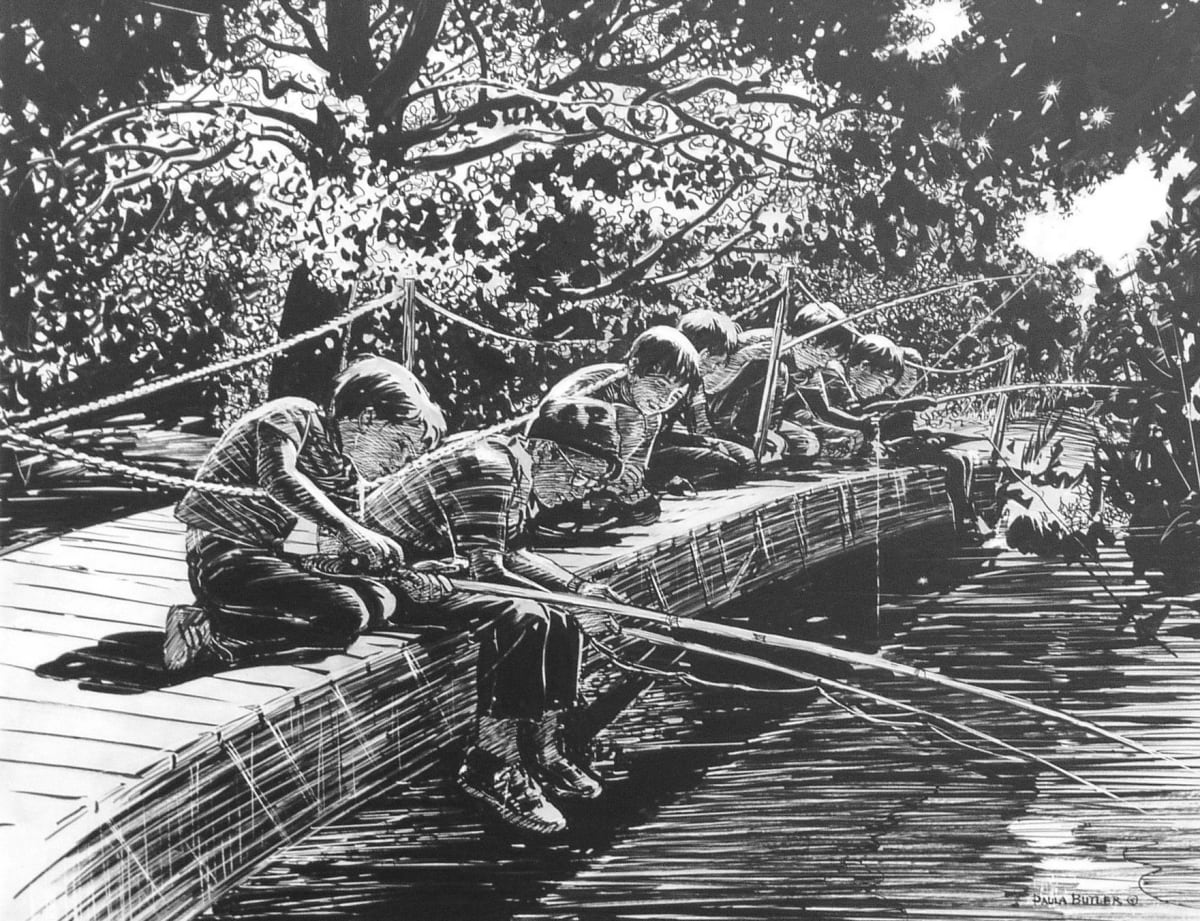 Ketring Park Fishing by Paula Butler  Image: "Ketring Park Fishing" by Paula Butler, 1977
