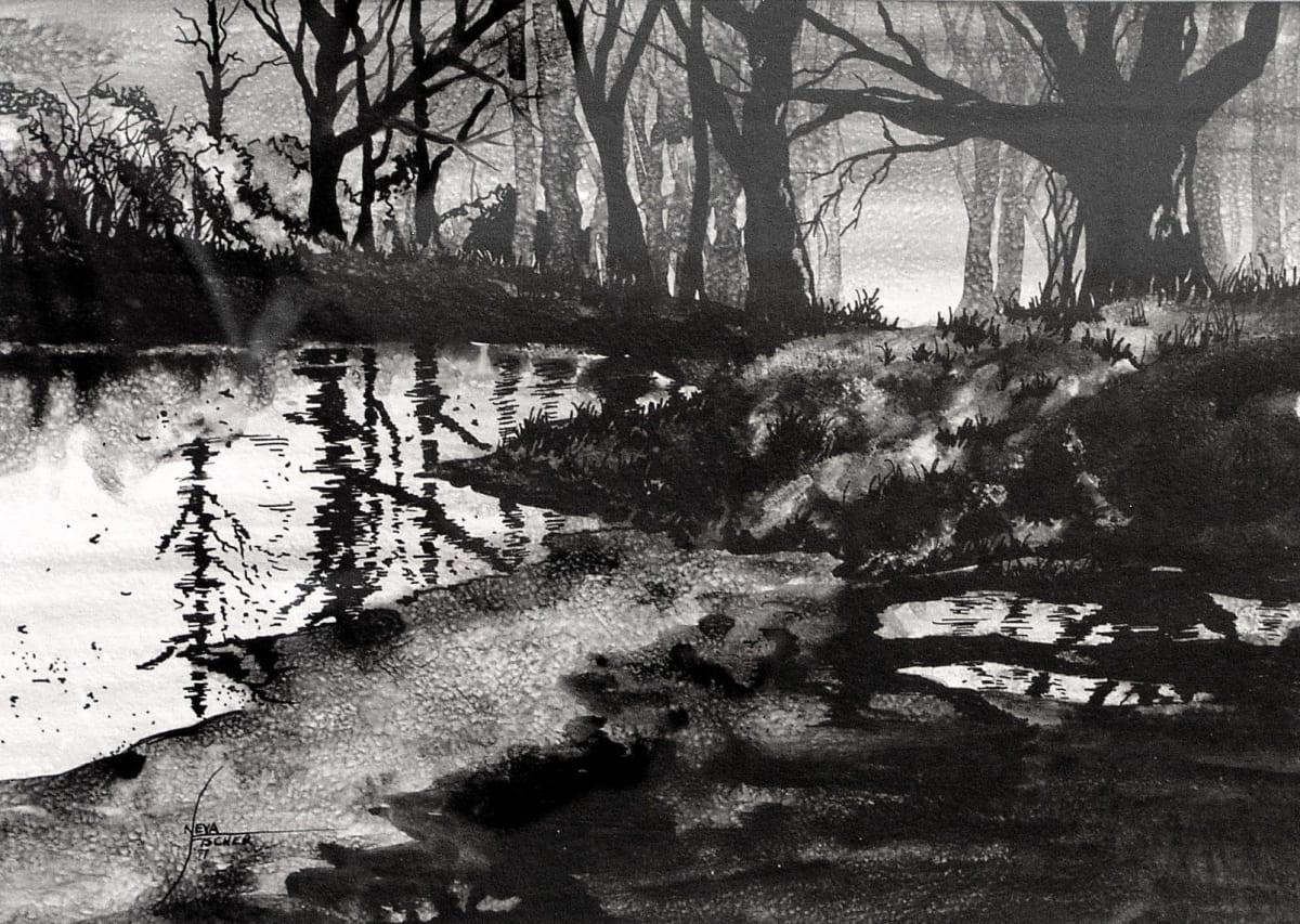 Untitled - woodland scene by Neva Fischer  Image: "Untitled - woodland scene" by Neva Fischer, 1977