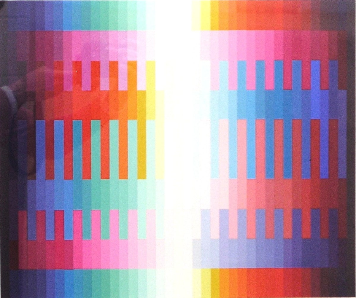 Magic Rainbow V by Yaacov Agam  Image: "Magic Rainbow V" by Yaacov Agam, c.1980. Edition 72/90.