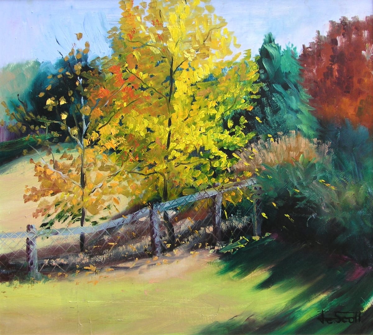 Golden Autumn by Judith A. Scott  Image: "Golden Autumn" by Judith A. Scott-Coons, 1984.