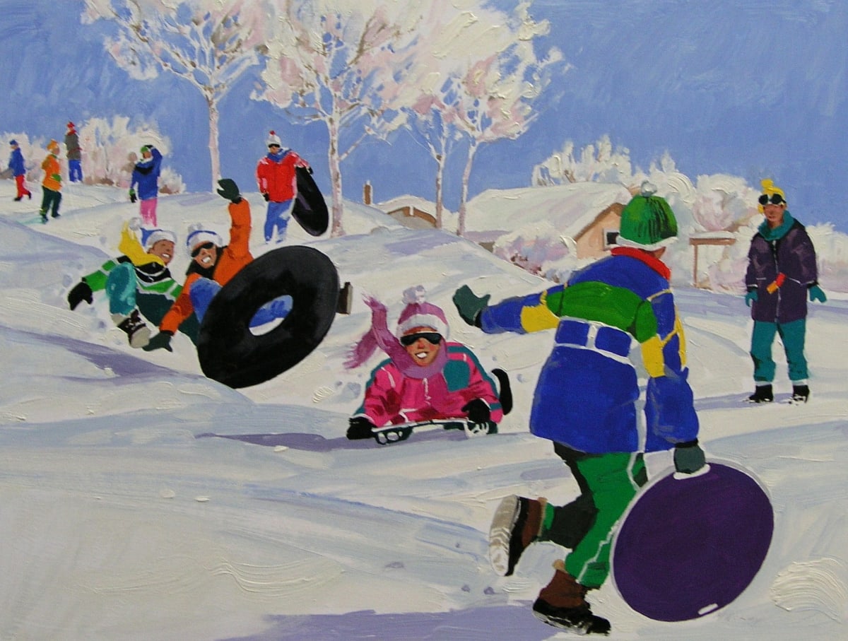 Untitled - children sledding by Kim Mackey  Image: "Untitled - children sledding" by Kim Mackey, 2001.