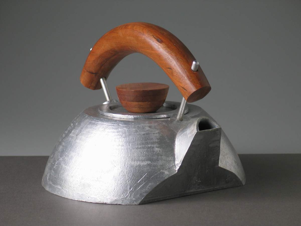 Curved Handle Tea Pot by William Underhill, Image 1.
