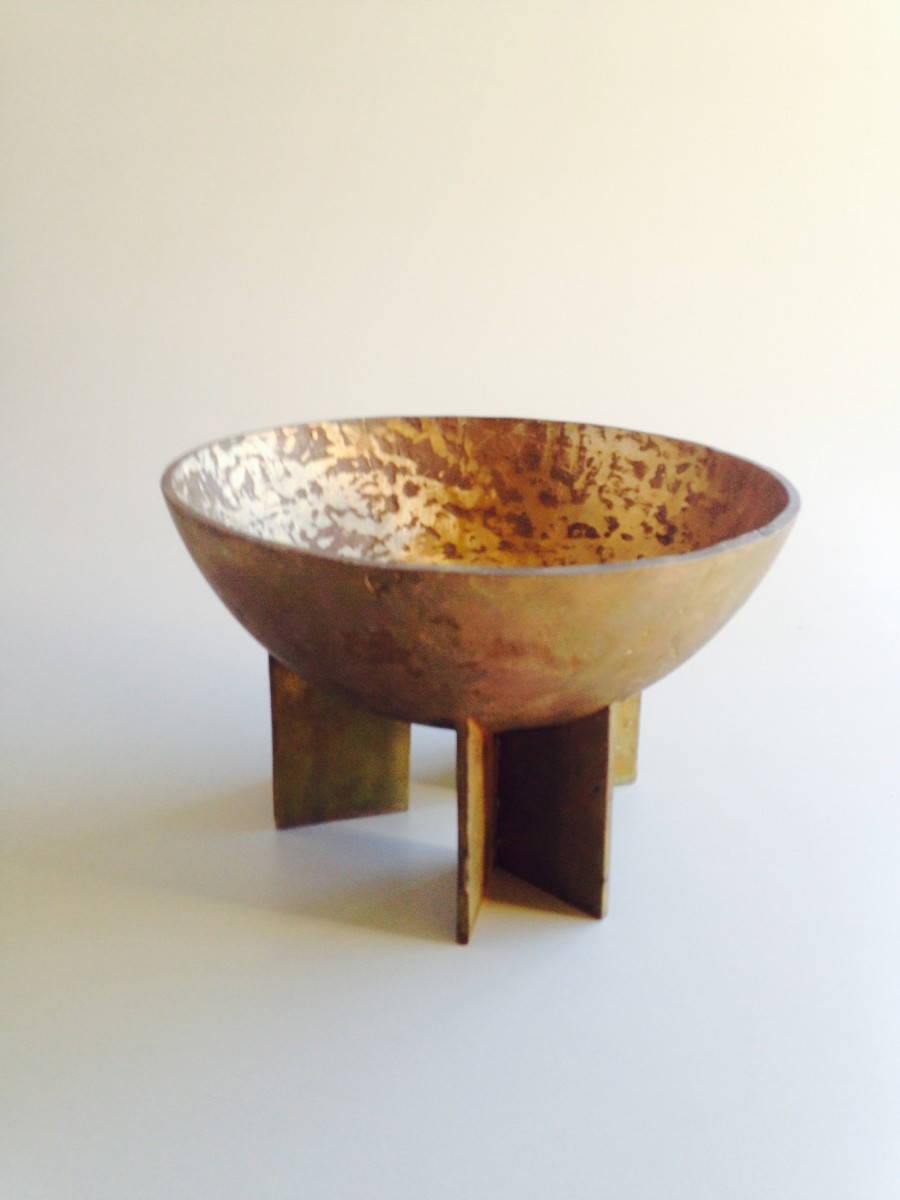 Shallow Bowl with Brushed Interior by William Underhill 