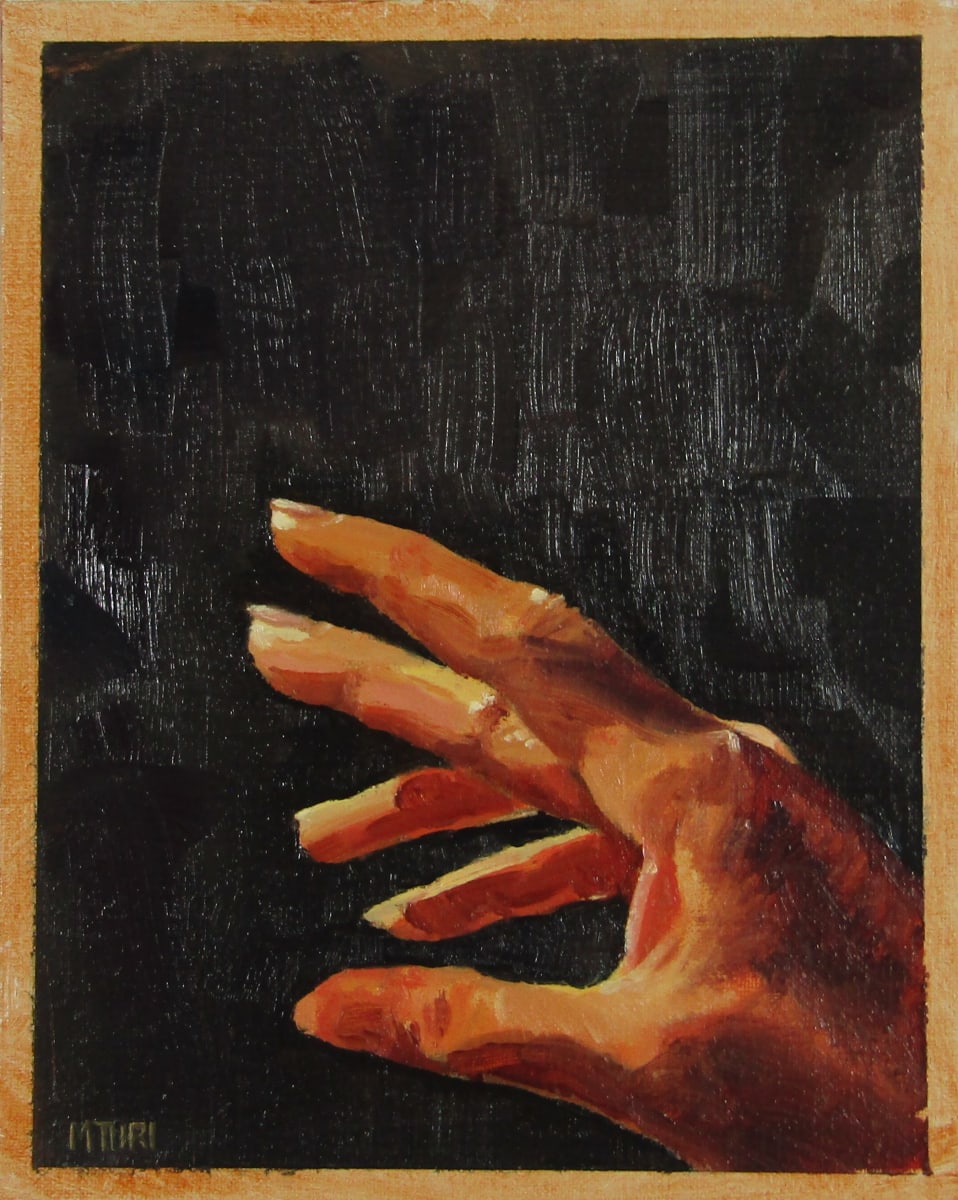 Bit of a Reach by Mia Turi  Image: The second in a 3-part series of hand studies.