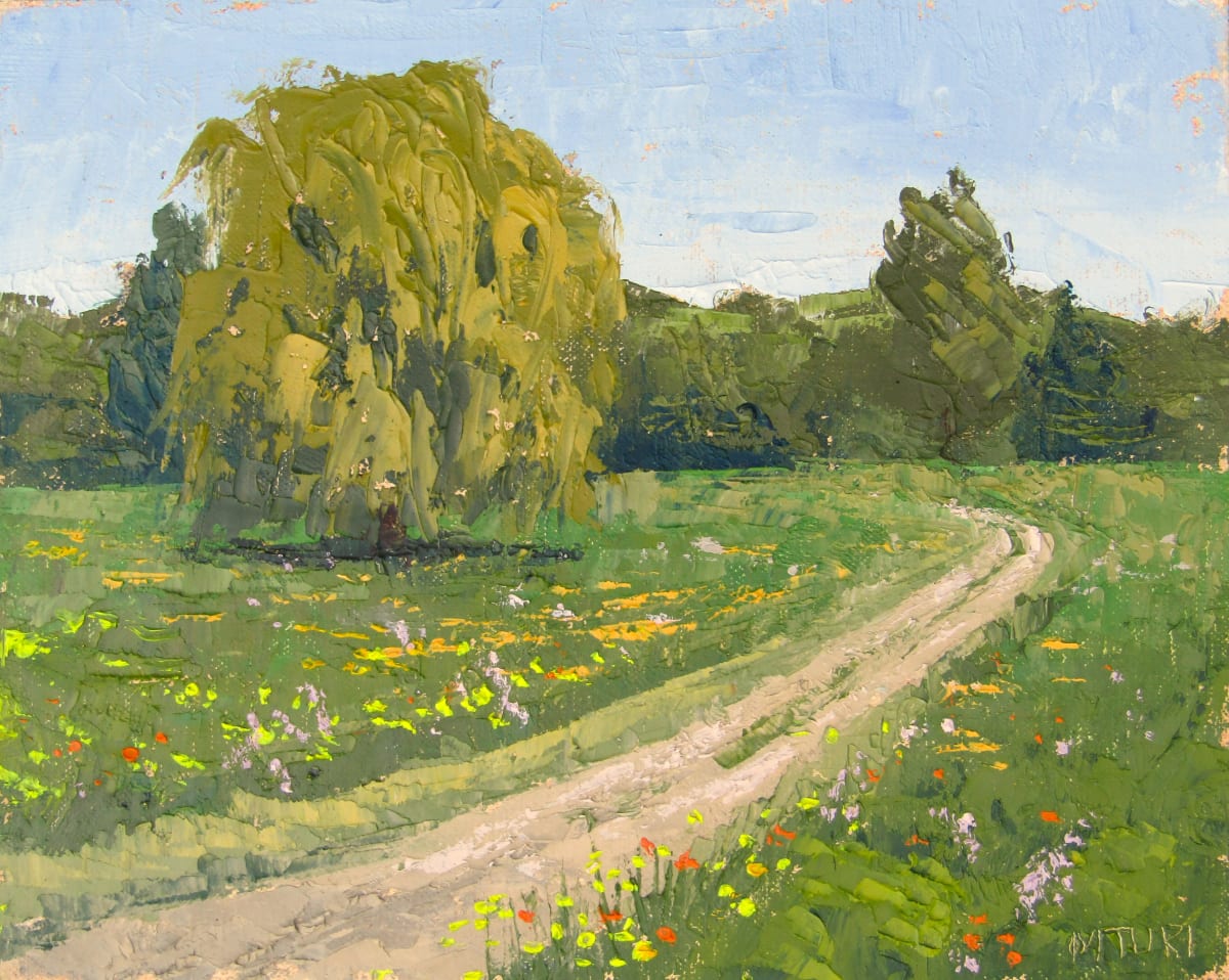 Field Willow by Mia Turi  Image: A serene, solitary willow in a field of wildflowers.  The Holden Arboretum, May 2022.