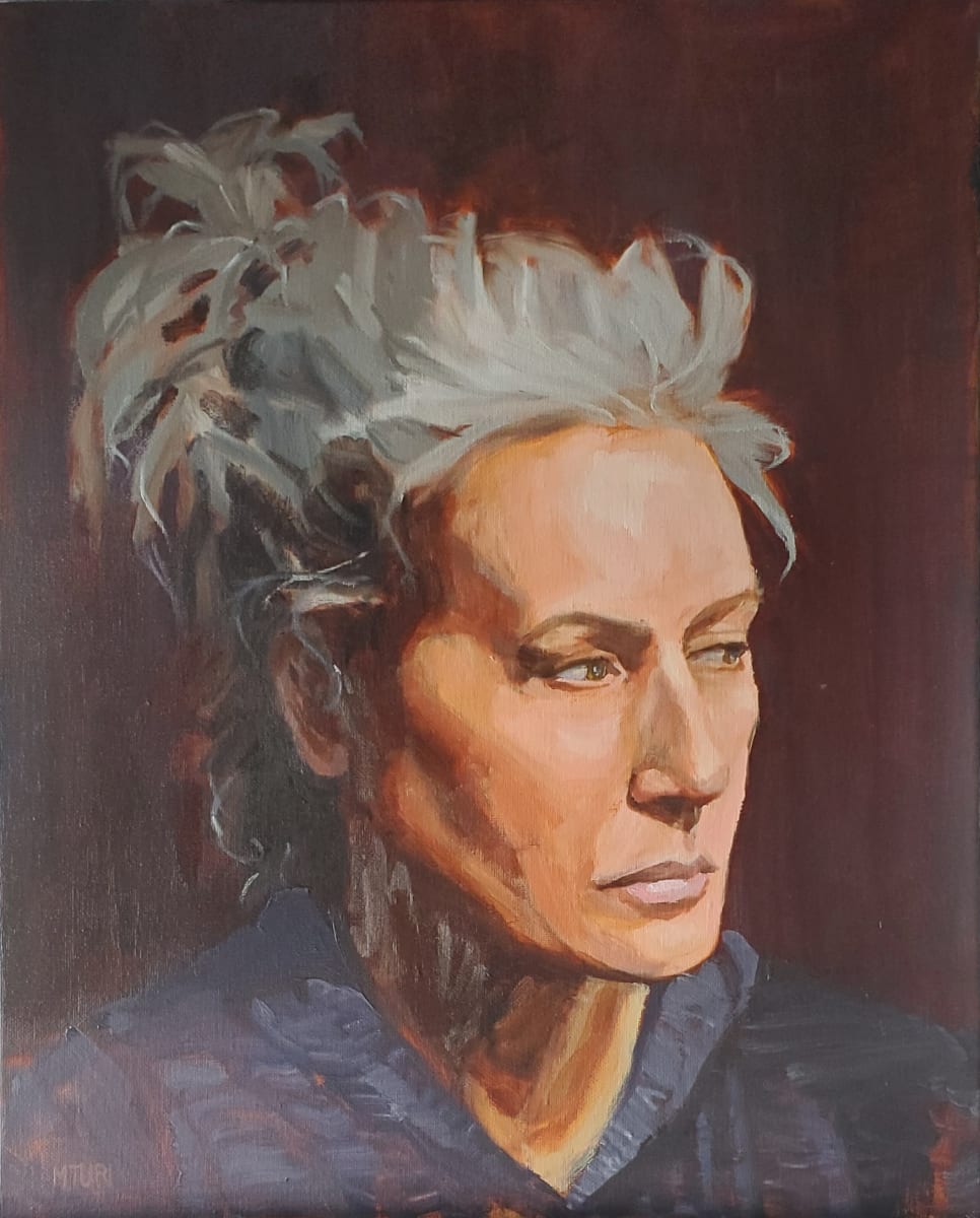 Self Portrait II 2022  Image: 16x20 oil self-portrait in oil on stretched canvas.