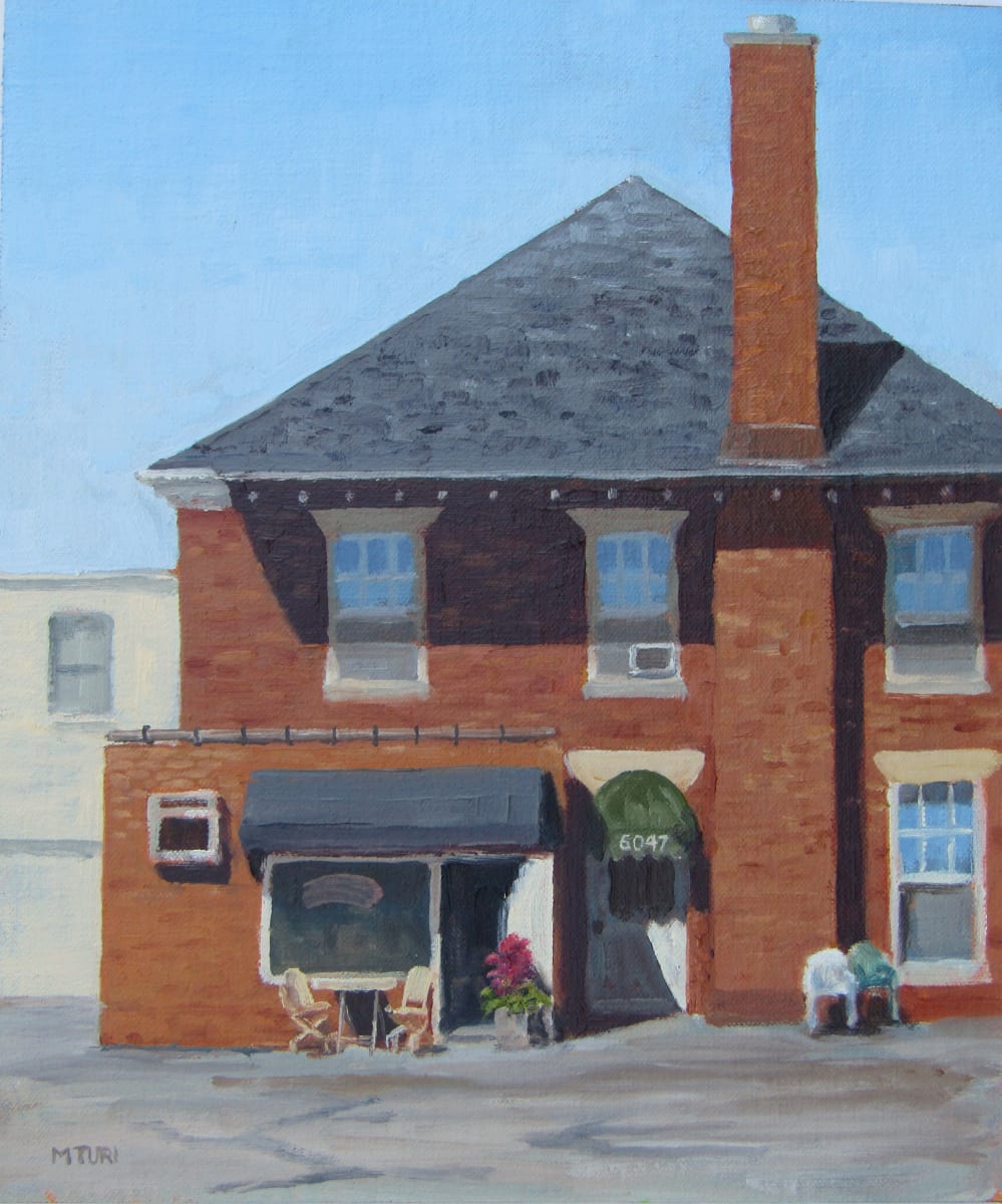 Use the Back Entrance  Image: Quaint rear entrances on a brick building as viewed from the parking lot in downtown Willoughby, OH.