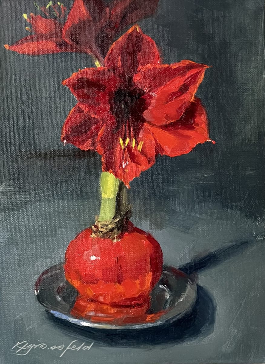 Amaryllis Blooming 3 by Katherine Grossfeld 