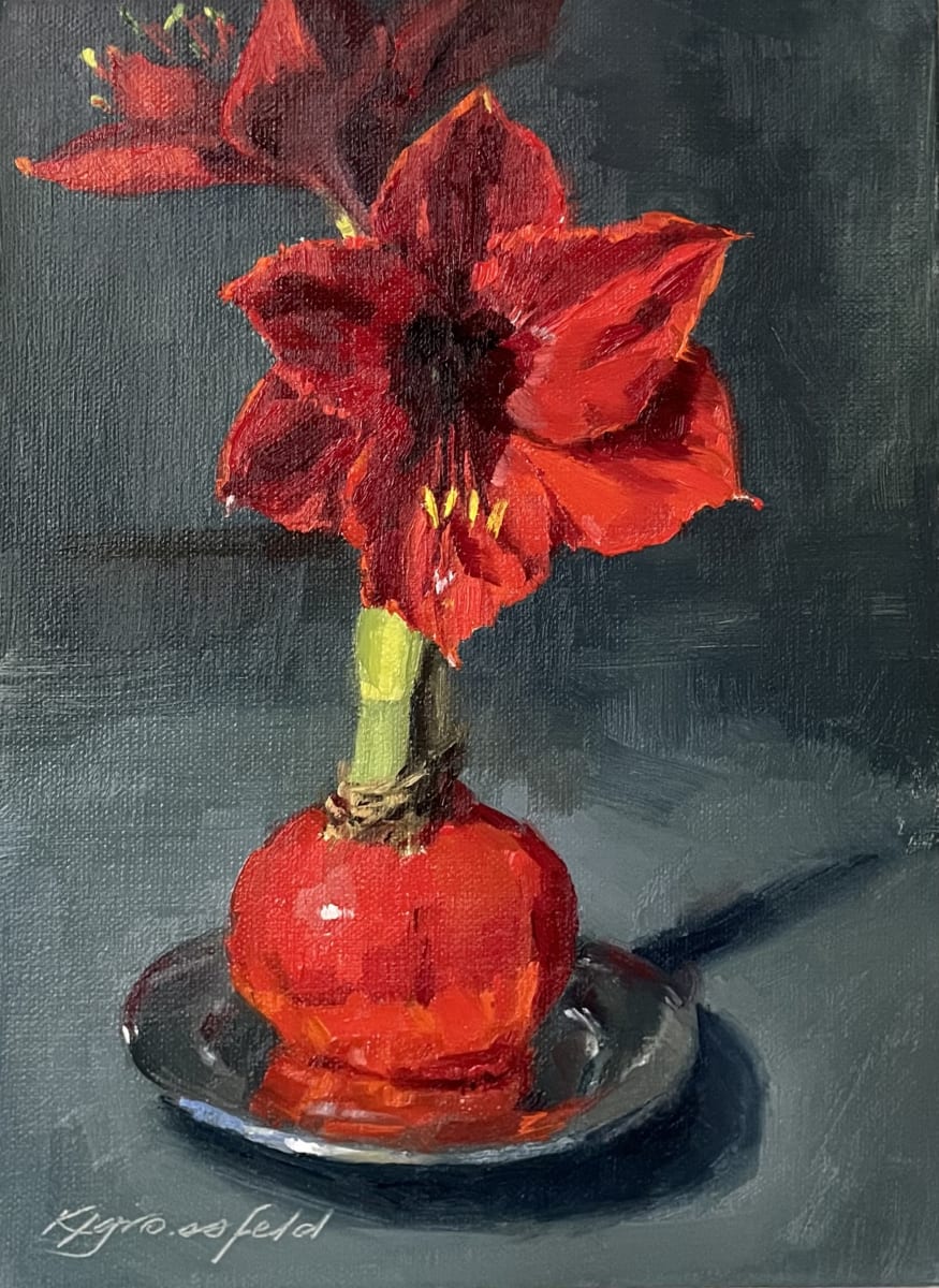 Amaryllis Blooming 3 by Katherine Grossfeld, Image 5.