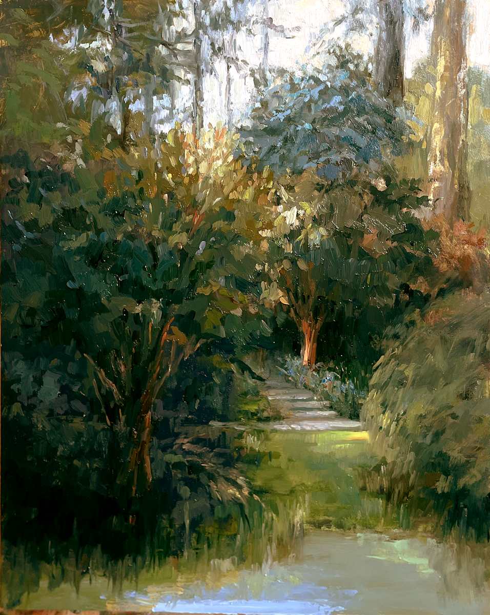 Light on the Park Stairs by Katherine Grossfeld 