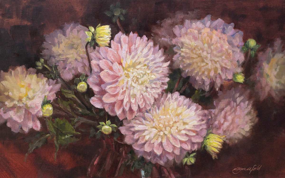 September's Dahlias by Katherine Grossfeld 