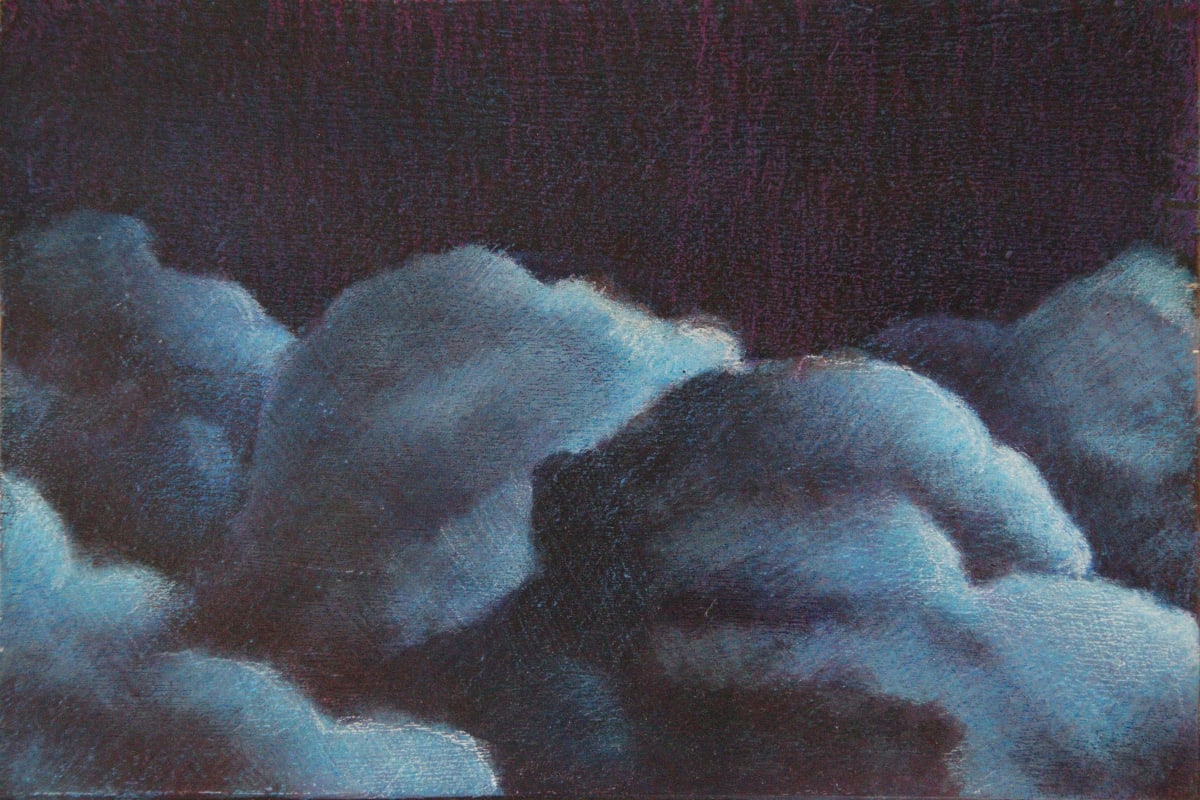 Pillowy Midnight by Robin Chappell  Image: A moonlit night, reflecting on the clouds. Soft gentle light seen in the wilderness.