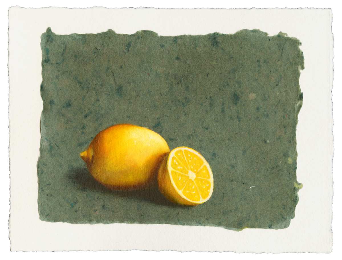 Lemons on Green by Linda Chido, Image 1.