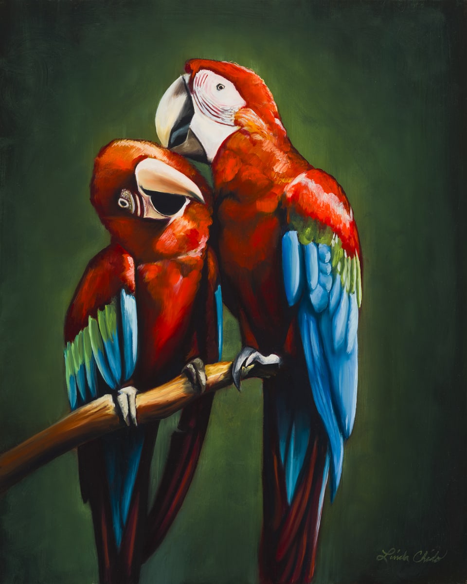 Scarlet Macaws by Linda Chido 