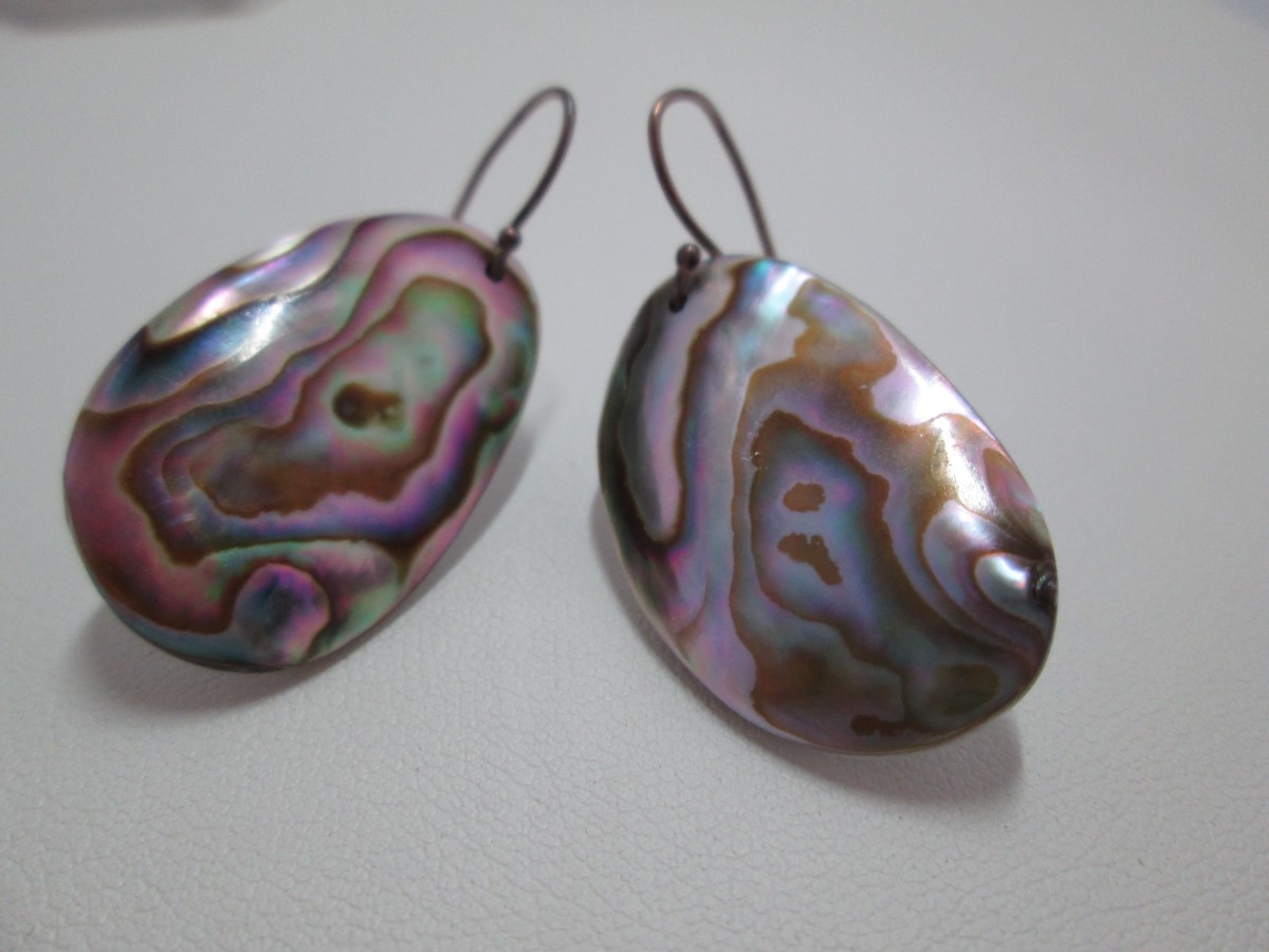 Abalone Earrings by Hollis Bauer 