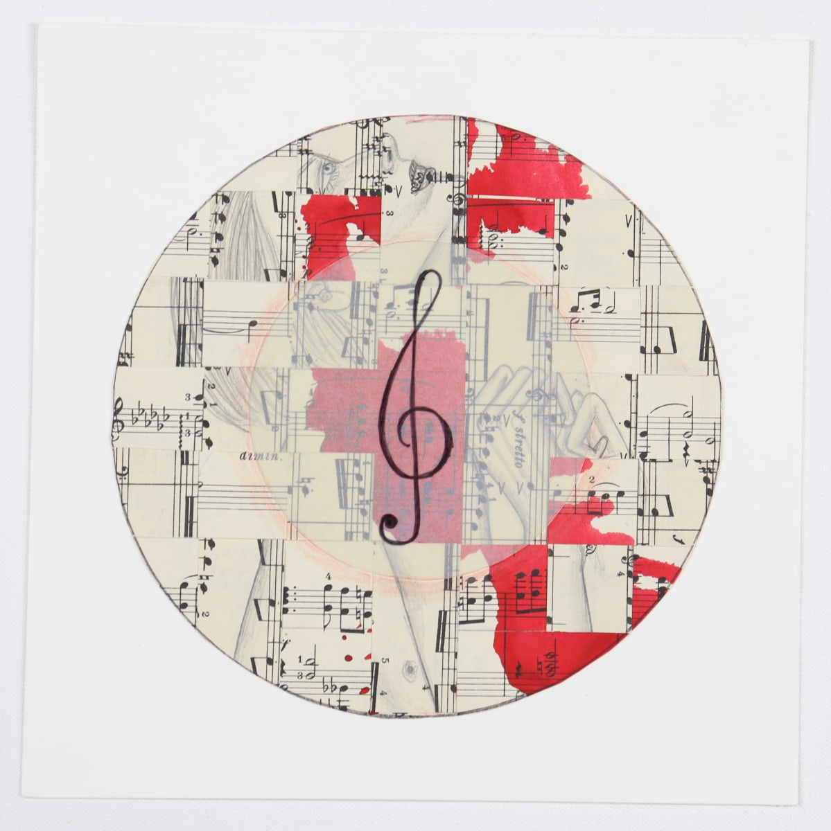 Untitled (Small Woven Collage -- round) by Audra Skuodas 