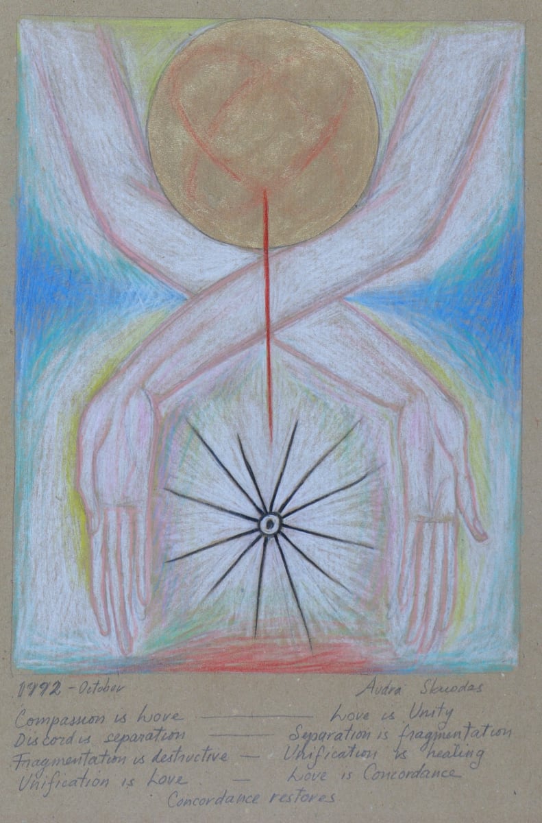 Compassion is Love -- Love is Unity by Audra Skuodas  Image: Compassion is love -- love is unity
Discord is separation -- separation is fragmentation
Fragmentation is destructive -- unification is healing
Unification is love -- love is concordance
Concordance restores