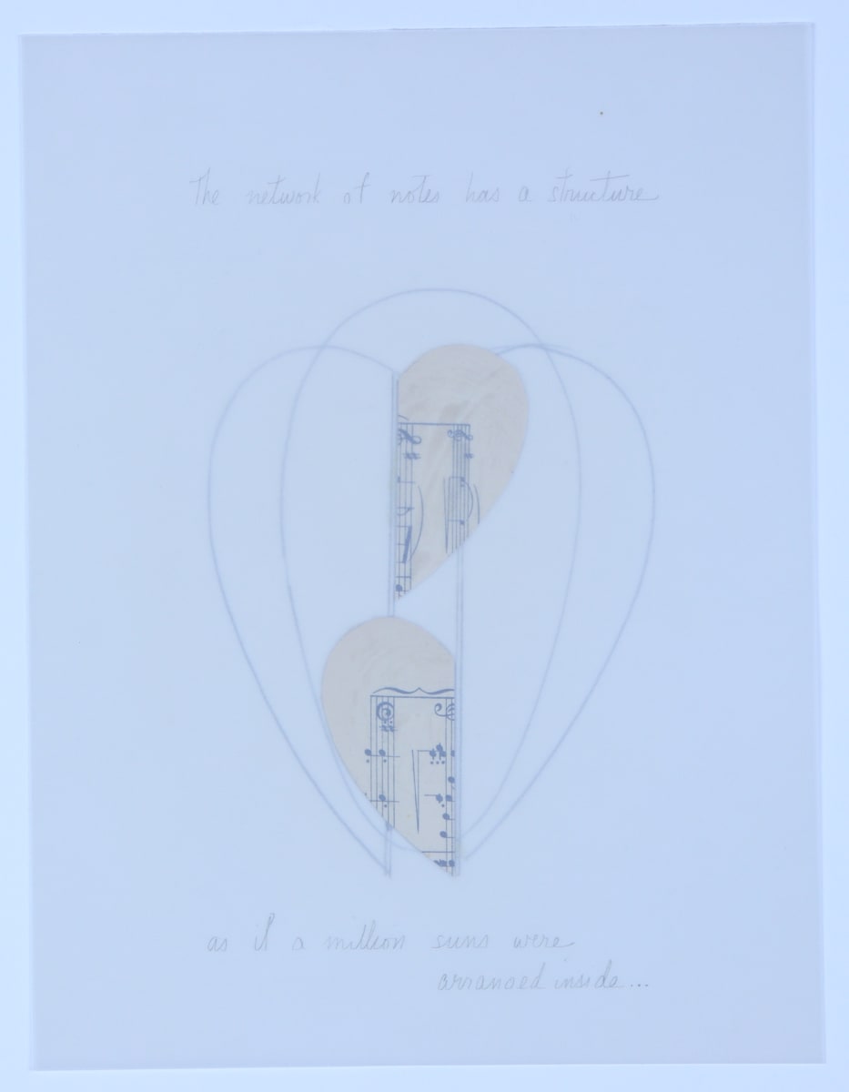 Untitled by Audra Skuodas  Image: The network of notes has a structure as if a million suns were arranged inside. . . 