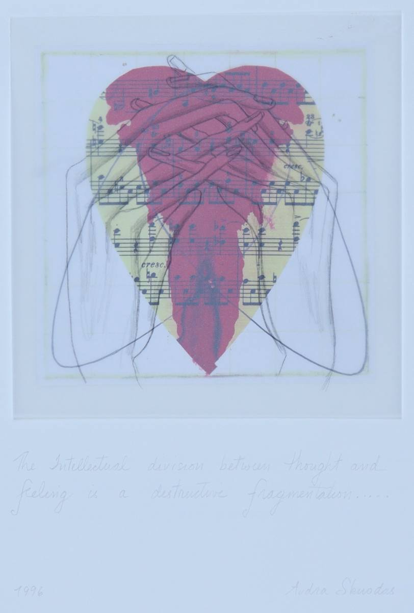 Untitled by Audra Skuodas  Image: The Intellectual division between through and feeling is a destructive fragmentation. . . // Cosmic mind and human mind are not essentially diffferent. . . Everything is interconneced ina. Vast universal weaving . .   . 
