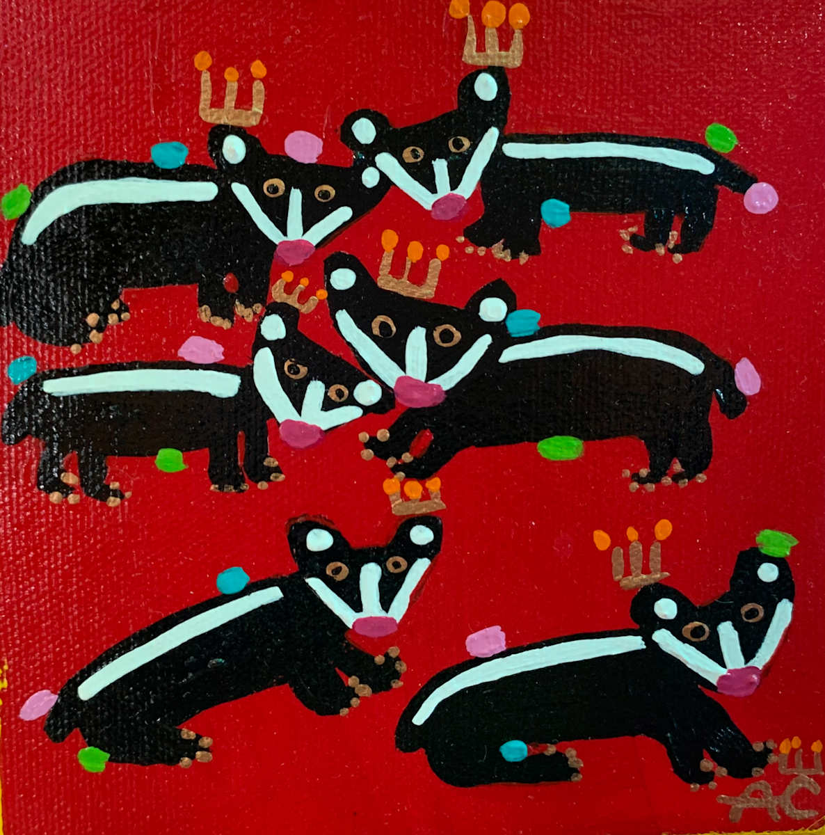 Badgers #683 by Andrée  Chartrand 