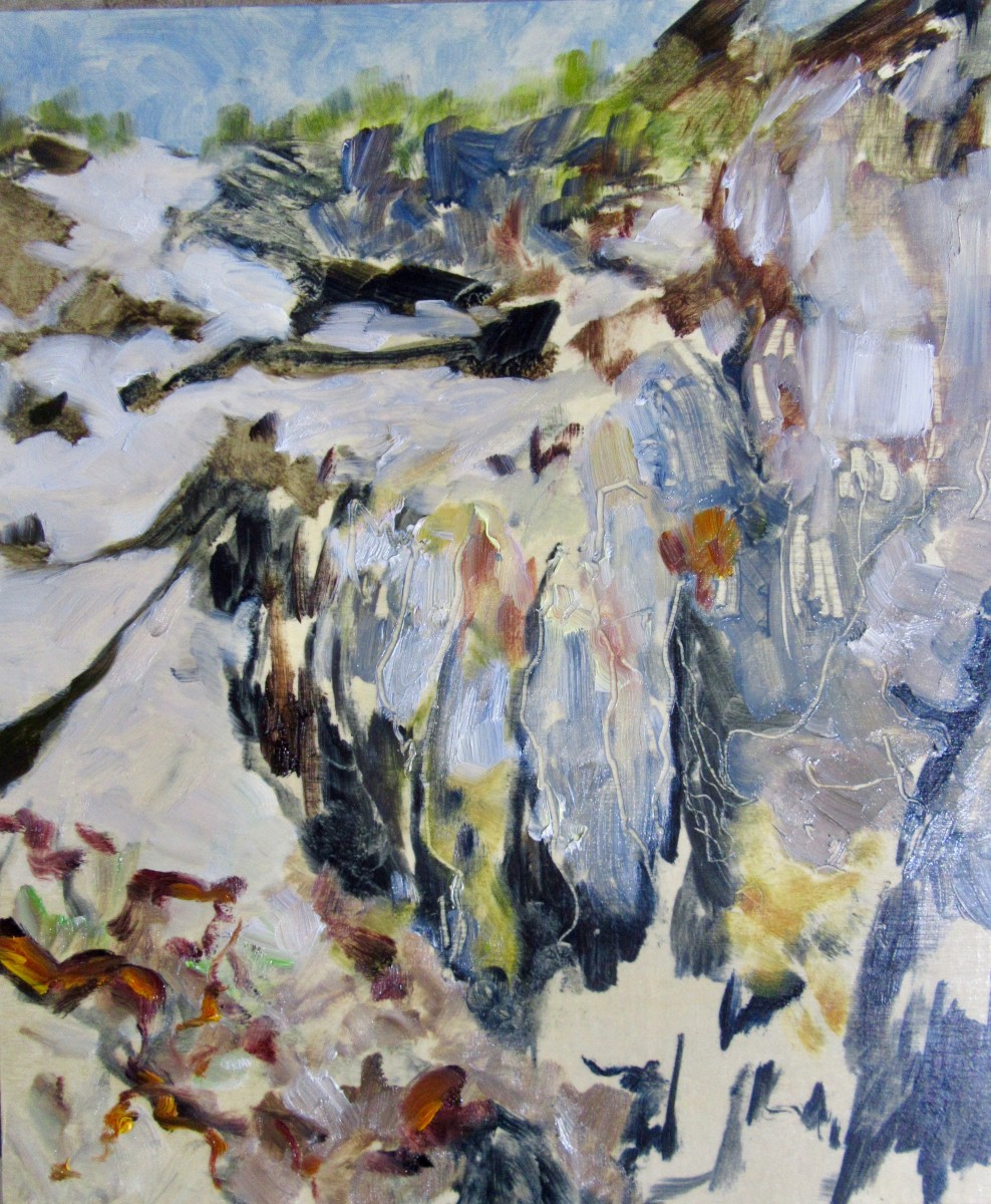 Sandswept Rocks by Gillian Hughes 