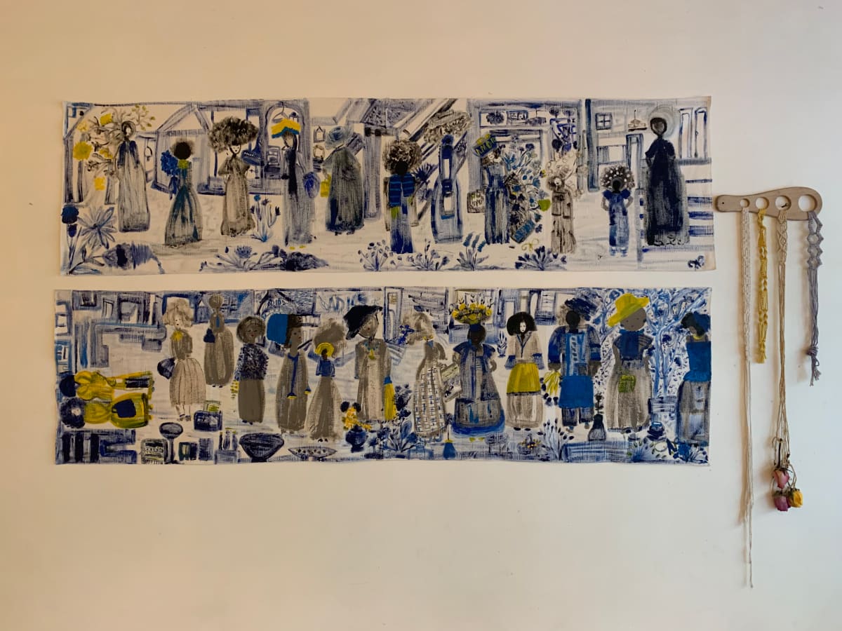 "An Homage to Ukranian" Diptych by Natalia Pereira, Image 1.