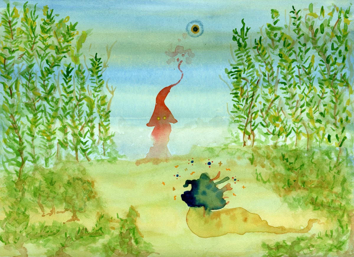 Watcher of the Threshold by Jairus Bilo  Image: Watcher of the Threshold - 12x9 - Watercolour