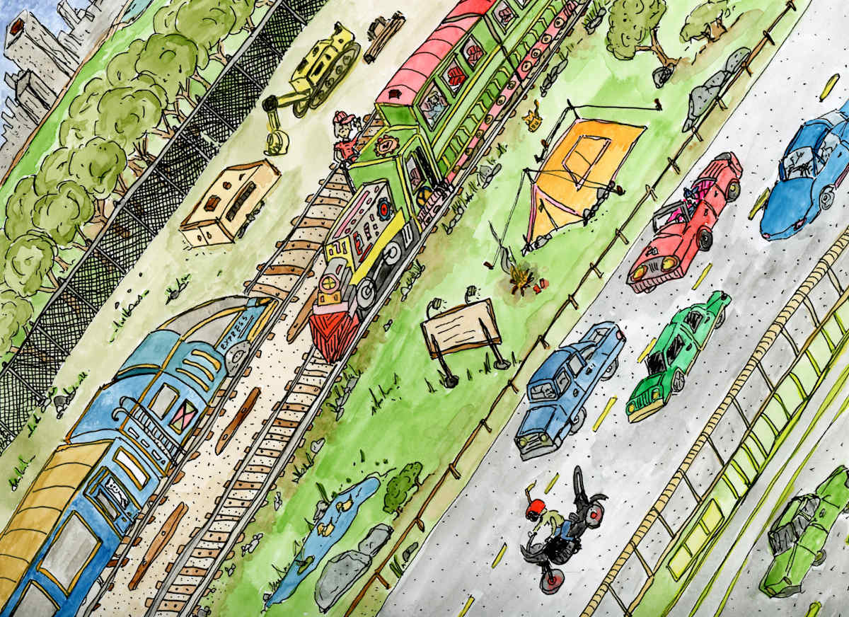 Trains and Highway by Jairus Bilo, Image 2.