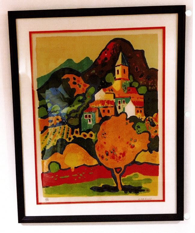 Landscape with Orage Tree and Village by - Charon, Image 1.