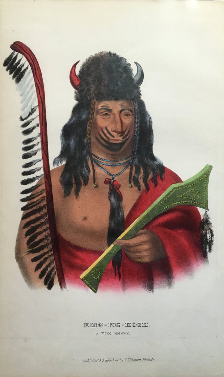 Six Native Americans  Image: Kish-Ke-Kosh, A Fox Brave